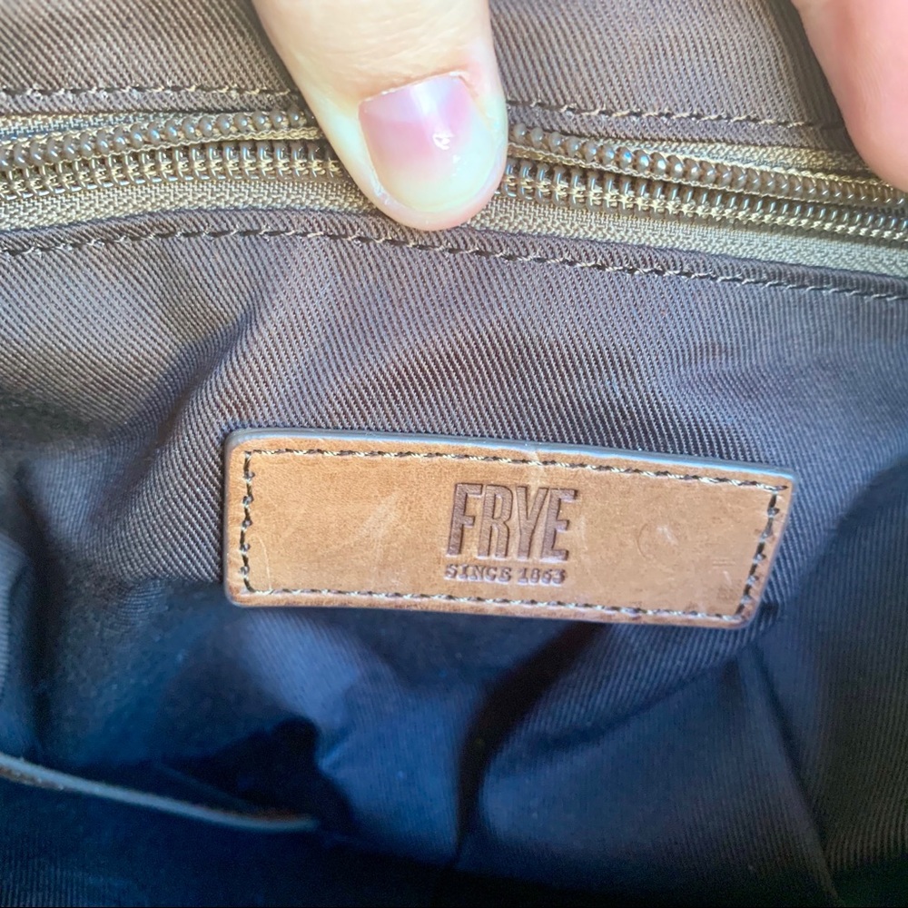 Frye Tan Leather Buckle Crossbody - Picture 4 of 9